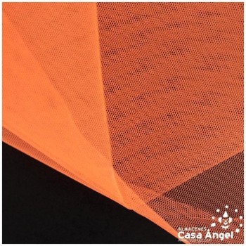 TUL INELÁSTICO NARANJA FLÚOR 150cm
