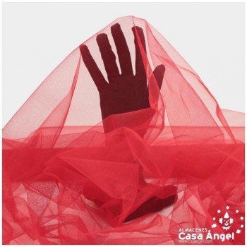 TUL INELÁSTICO ROJO 150cm