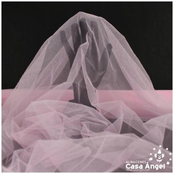TUL INELÁSTICO ROSA 150cm
