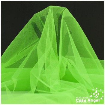 TUL INELÁSTICO VERDE FLÚOR 150cm