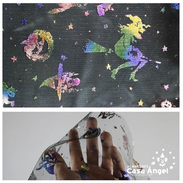 TUL ESTAMPADO FOIL SERIE HALLOWEEN ANCHO 150cm