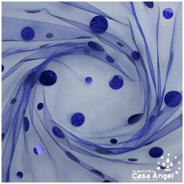 RED AZUL CON LENTEJUELAS GRANDES 150cm