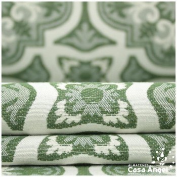 JACQUARD DE ALGODÓN PARA TAPICERÍA SERIE TURIA VERDE 280cm