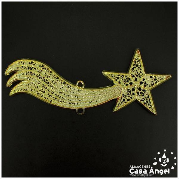 ESTRELLA COMETA PLÁSTICO ORO 24cm