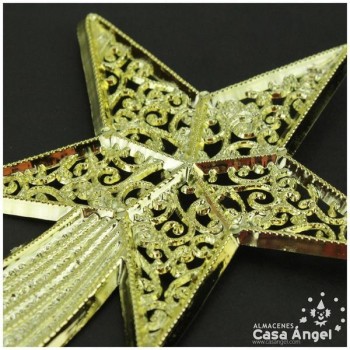 ESTRELLA COMETA PLÁSTICO ORO 24cm