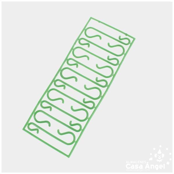 GANCHOS VERDES BLÍSTER 80 UNIDADES