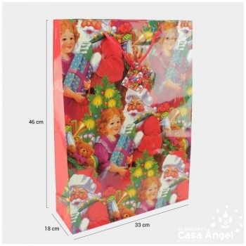 BOLSAS REGALO NAVIDAD 46cm SET DE 6 UNIDADES