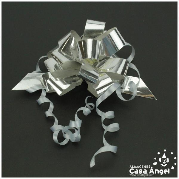 MOÑOS DE CINTA PLATA DECORACIÓN 18mm