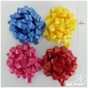 MOÑOS ESTRELLA DE CINTA LISA 75mm SET 2 DE UNIDADES