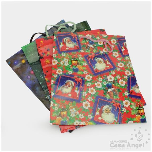 BOLSA REGALO NAVIDAD 32cm SET 4 UNIDADES