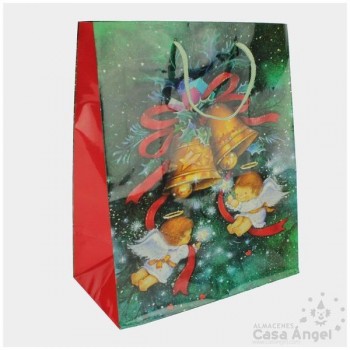 BOLSA REGALO NAVIDAD 32cm SET 4 UNIDADES