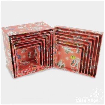 CAJAS DE REGALO PARA NAVIDAD ESTILO MATRUSHKA 20cm