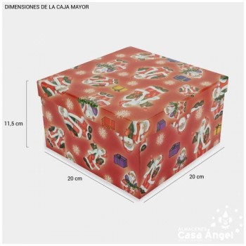 CAJAS DE REGALO PARA NAVIDAD ESTILO MATRUSHKA 20cm