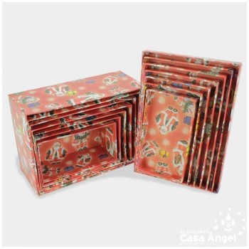 CAJAS DE REGALO PARA NAVIDAD ESTILO MATRUSHKA RECTANGULAR 26cm