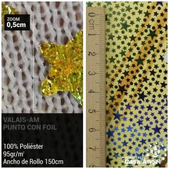 PUNTO ESTAMPADO CON FOIL SERIE VALAIS CERVINO 150cm