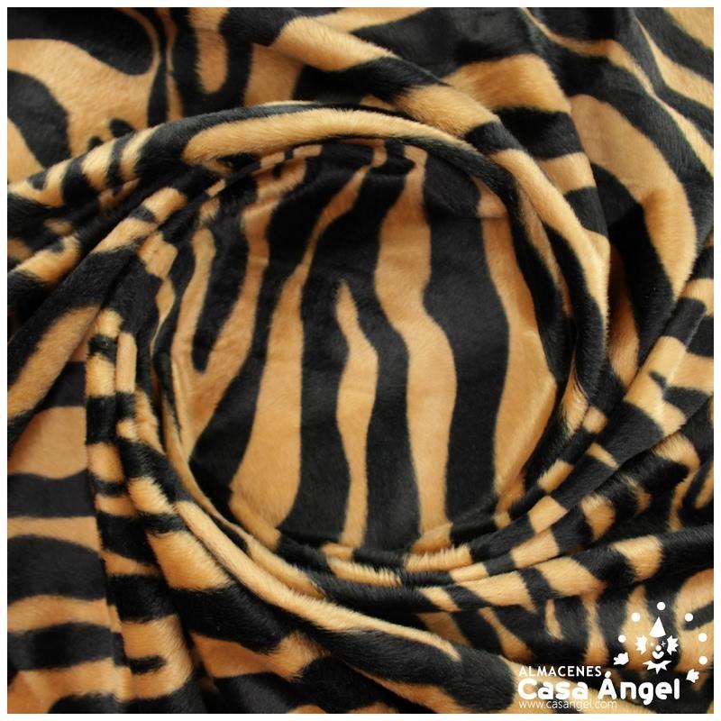 TEJIDO VELBOA ESTAMPADO PIEL TIGRE SIBERIANO 150cm