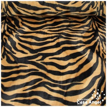 TEJIDO VELBOA ESTAMPADO PIEL TIGRE SIBERIANO 150cm