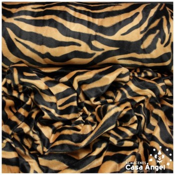 TEJIDO VELBOA ESTAMPADO PIEL TIGRE SIBERIANO 150cm
