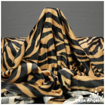 TEJIDO VELBOA ESTAMPADO PIEL TIGRE SIBERIANO 150cm