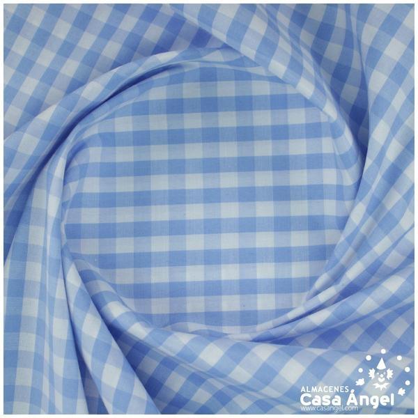 VICHY DE CUADROS CELESTES GRANDES 160cm