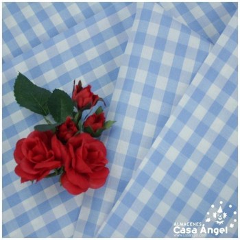 VICHY DE CUADROS CELESTES GRANDES 160cm