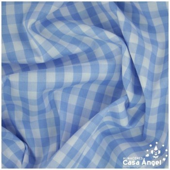 VICHY DE CUADROS CELESTES GRANDES 160cm