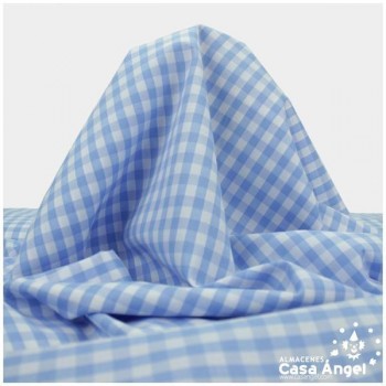 VICHY DE CUADROS CELESTES GRANDES 160cm