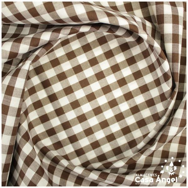 VICHY DE CUADROS MARRONES GRANDES 160cm