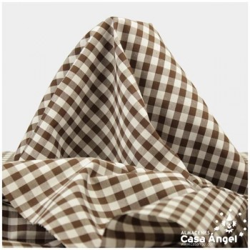 VICHY DE CUADROS MARRONES GRANDES 160cm