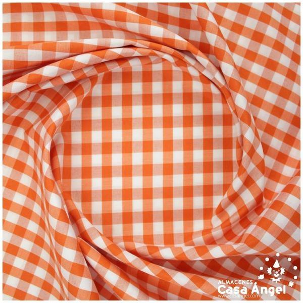 VICHY DE CUADROS NARANJAS GRANDES 160cm