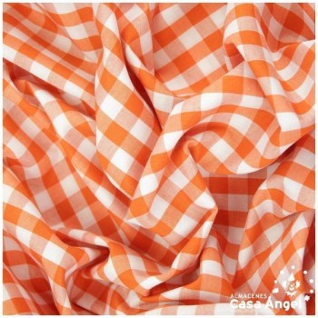 VICHY DE CUADROS NARANJAS GRANDES 160cm