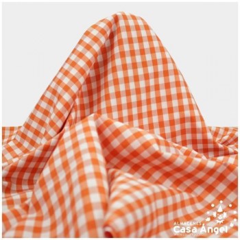 VICHY DE CUADROS NARANJAS GRANDES 160cm