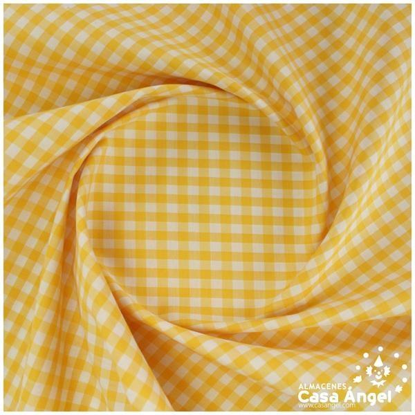 VICHY DE CUADROS AMARILLOS MEDIANOS 160cm
