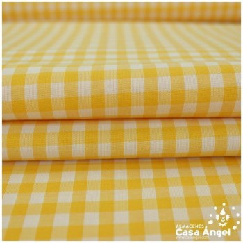 VICHY DE CUADROS AMARILLOS MEDIANOS 160cm