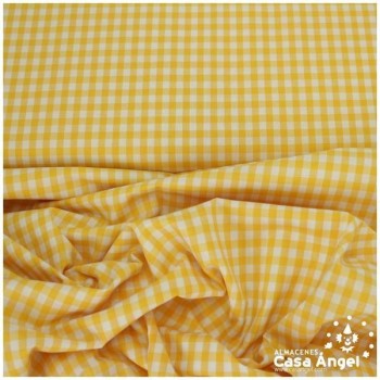 VICHY DE CUADROS AMARILLOS MEDIANOS 160cm