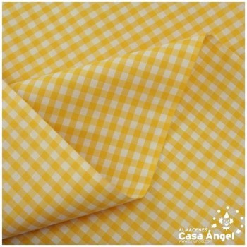 VICHY DE CUADROS AMARILLOS MEDIANOS 160cm