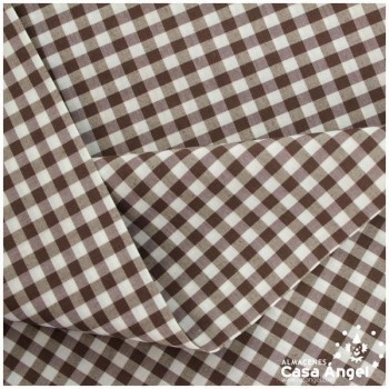 VICHY DE CUADROS MARRONES MEDIANOS 160cm