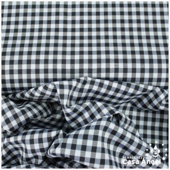 VICHY DE CUADROS NEGROS MEDIANOS 160cm
