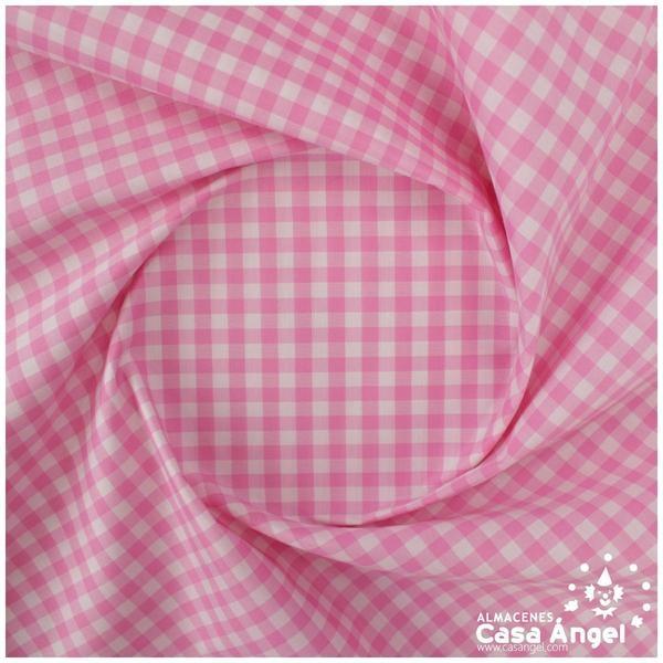 VICHY DE CUADROS ROSA MEDIANOS 160cm