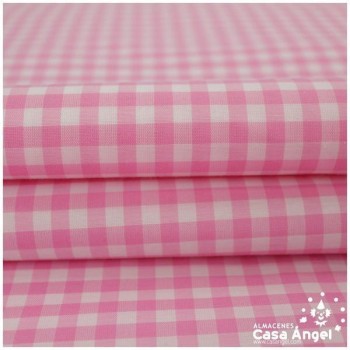 VICHY DE CUADROS ROSA MEDIANOS 160cm