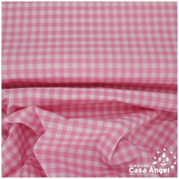 VICHY DE CUADROS ROSA MEDIANOS 160cm