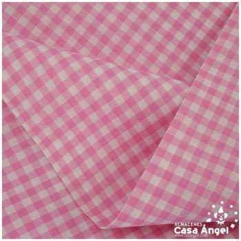 VICHY DE CUADROS ROSA MEDIANOS 160cm