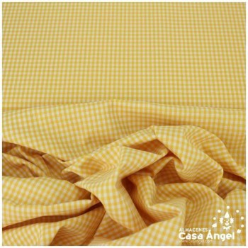 VICHY DE CUADROS AMARILLOS PEQUEÑOS 160cm