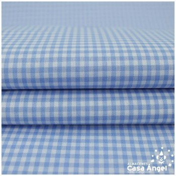VICHY DE CUADROS CELESTES PEQUEÑOS 160cm
