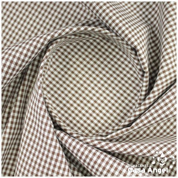 VICHY DE CUADROS MARRÓN PEQUEÑOS 160cm