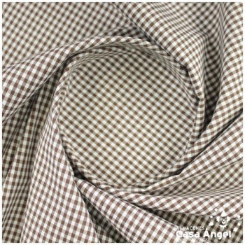 VICHY DE CUADROS MARRÓN PEQUEÑOS 160cm