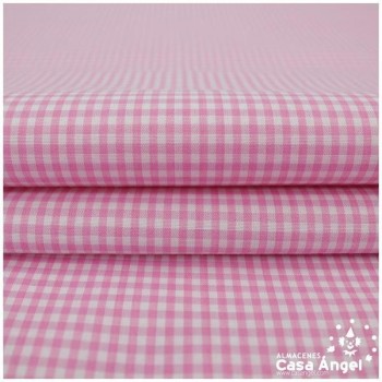 VICHY DE CUADROS ROSA PEQUEÑOS 160cm