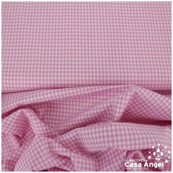 VICHY DE CUADROS ROSA PEQUEÑOS 160cm