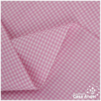 VICHY DE CUADROS ROSA PEQUEÑOS 160cm