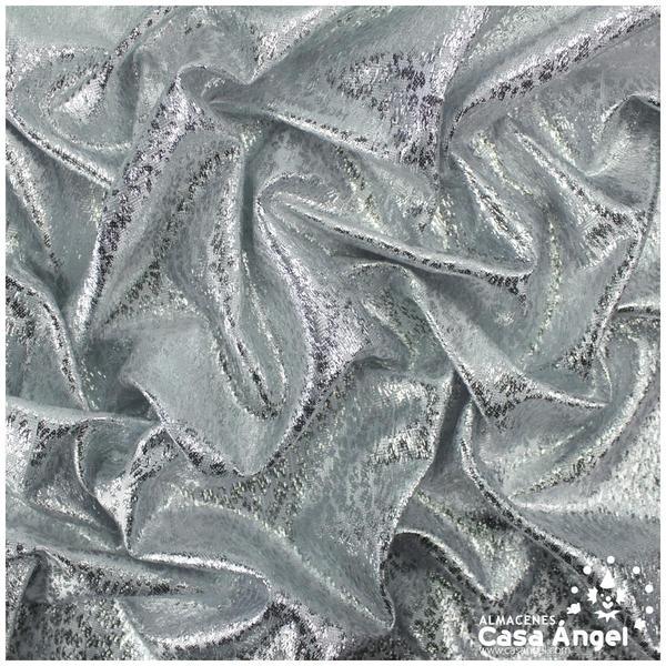 TELA TOPAZ TEXTURIZADA PLATA BRILLANTE 112cm